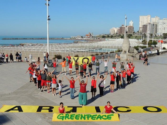 Mar del Plata se suma a la bicicleteada de Greenpeace por el Ártico