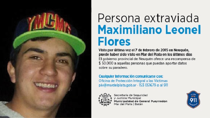 Buscan en Mar del Plata a un chico de 17 años desparecido desde febrero