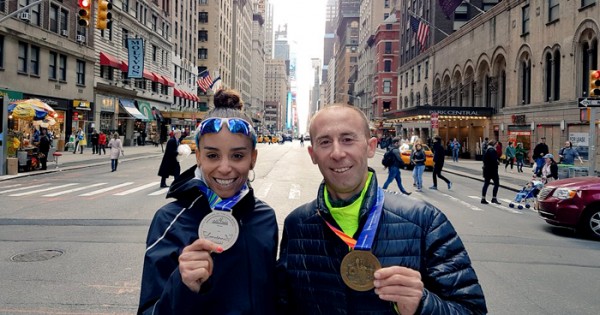 Mastromarino y Peralta completaron la maratón de Nueva York