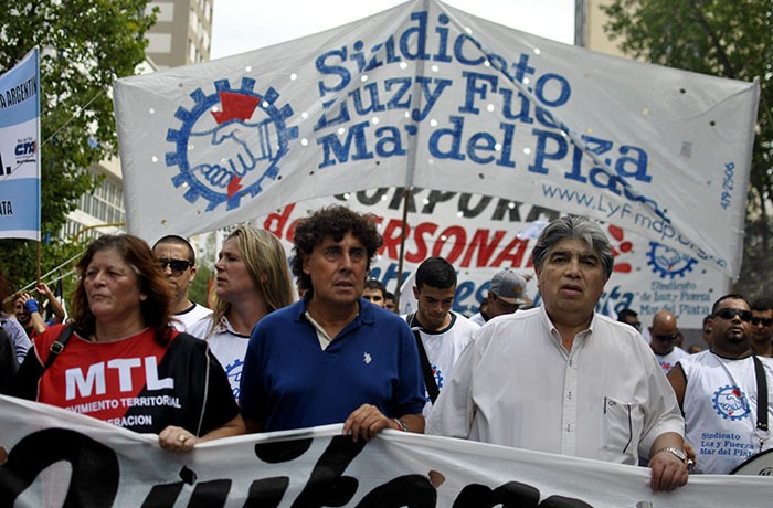PROTESTA MARCHA LUZ Y FUERZA MICHELLI RIGANE