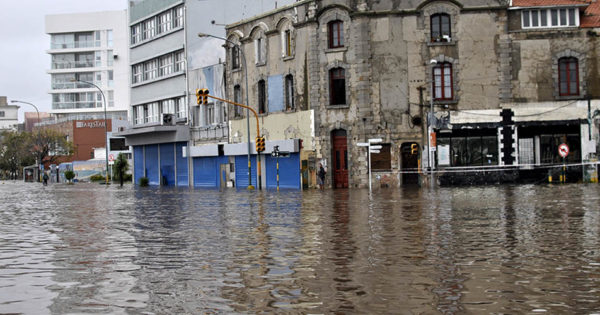 Diluvio en Mar del Plata: el Puerto bajo agua