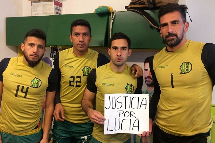 El mundo del fútbol pide justicia por Lucía Bernaola