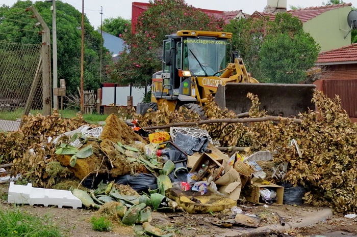 Retiraron 872 toneladas de basura de todo tipo en distintos barrios