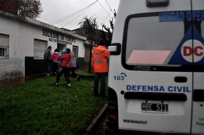 Hay 22 personas evacuadas en Mar del Plata por la intensa lluvia