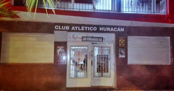 Clausuraron el club Huracán por una fiesta clandestina