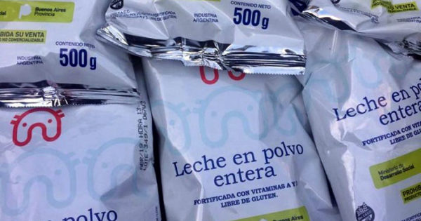 En Plaza Rocha vendían la leche que entrega Desarrollo Social