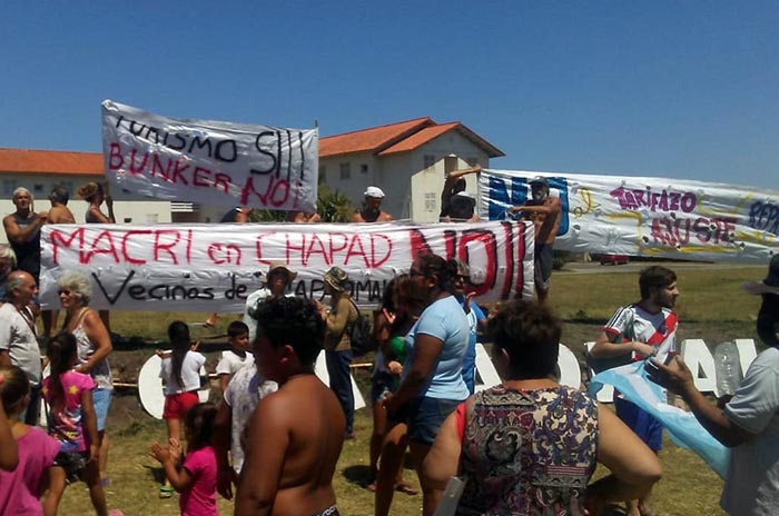 Vecinos contra Macri en medio de su descanso en Chapadmalal