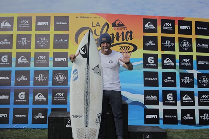 Surf: Martín Passeri, séxtuple campeón del torneo a los 43 años