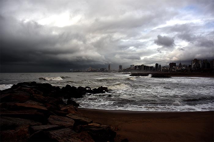 Rige un alerta meteorológico a corto plazo en Mar del Plata