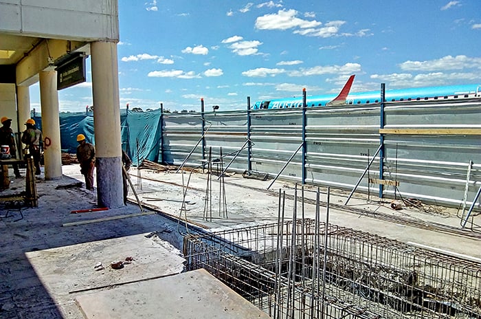Avanzan las obras de ampliación en el Aeropuerto Astor Piazzolla