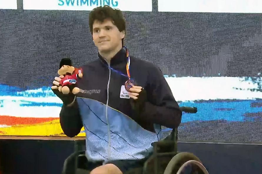 Matías De Andrade, medalla de bronce en el Mundial de Paranatación