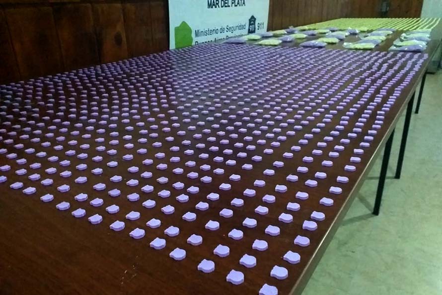 Secuestraron 6 mil pastillas de éxtasis que eran traídas a Mar del Plata