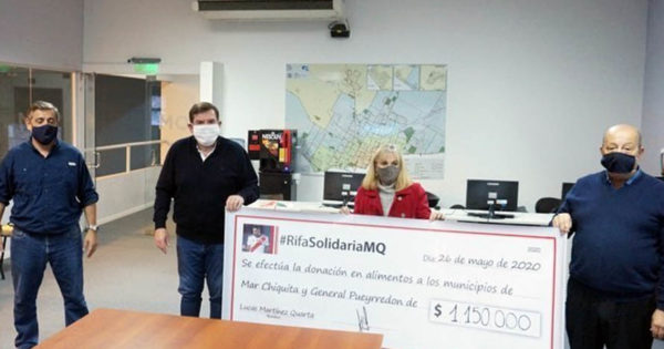 Lucas Martínez Quarta donó más de un millón de pesos recaudados en una rifa solidaria