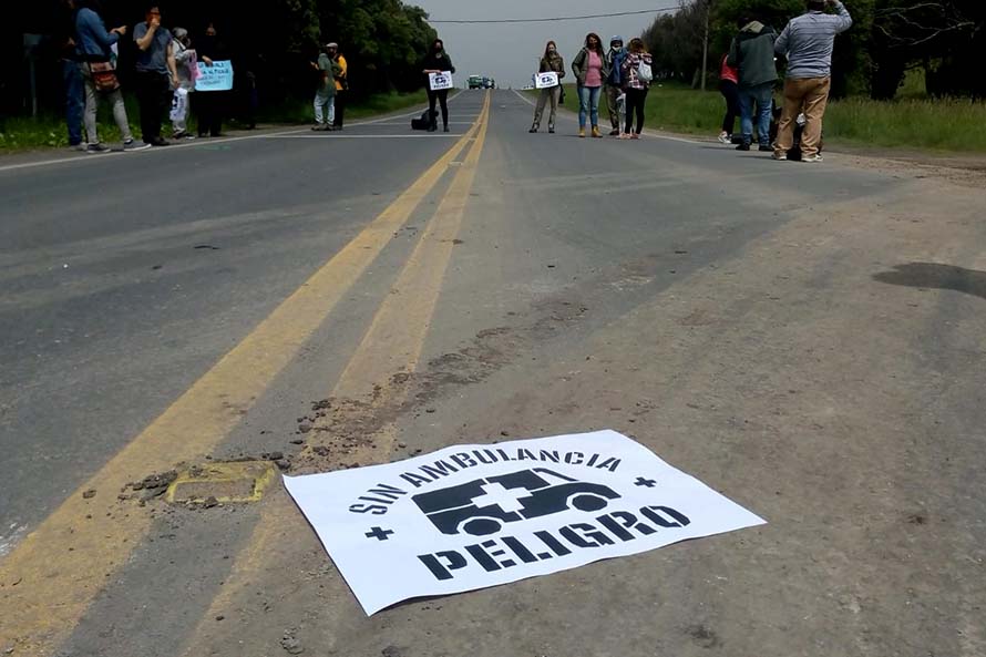 Otra protesta en Chapadmalal para reclamar por la quita de la ambulancia