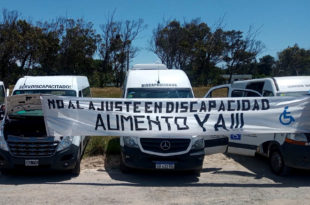 Transportistas de personas con discapacidad llevaron sus reclamos a Alberto Fernández