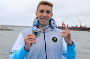 Ivo Cassini, campeón sudamericano de aguas abiertas en Mar del Plata