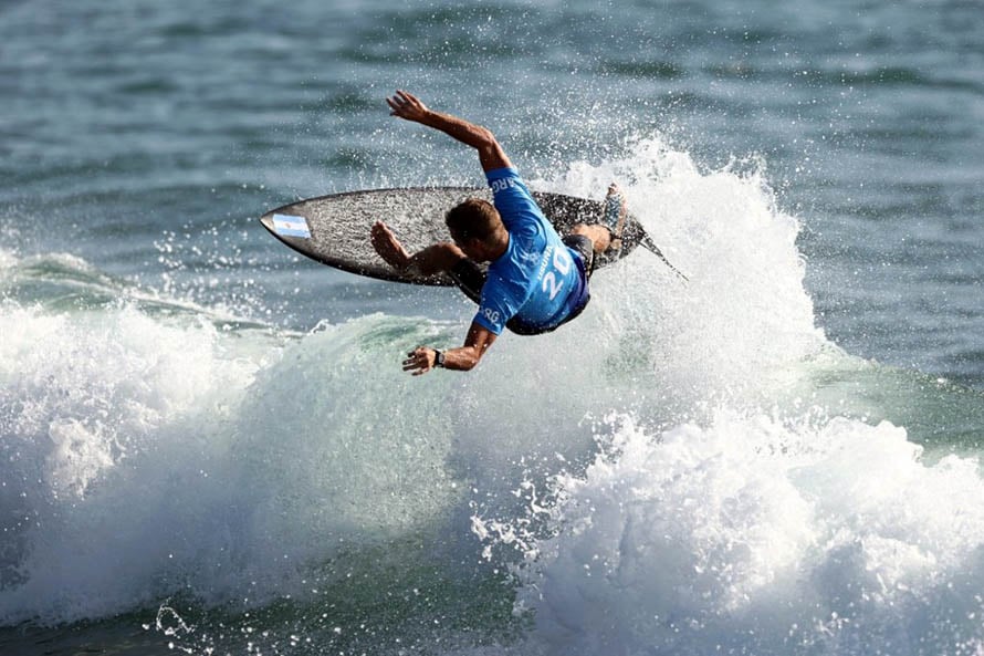 El surf y Leandro “Lele” Usuna tuvieron su histórico debut en los Juegos Olímpicos