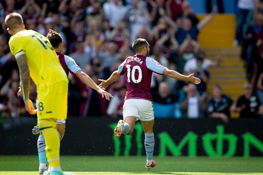 Emiliano Buendía marcó su primer gol en Aston Villa en el empate ante Brentford