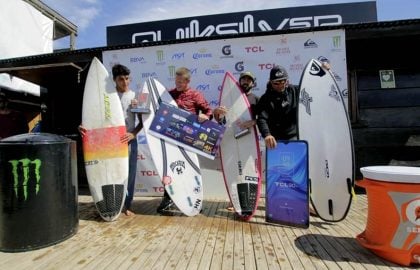 podio rama masculina Honu Beach Foto Tour Argentino de Surf