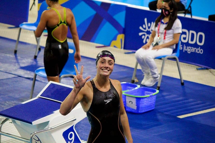Lucía Gauna, tres medallas doradas y un récord en el Sudamericano Juvenil