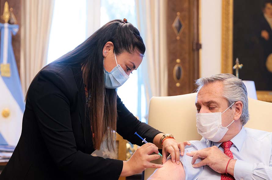 Coronavirus: el presidente Alberto Fernández recibió la dosis “de refuerzo”