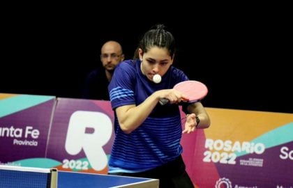 Camila Perez tenis de mesa foto prensa Juegos Suramericanos de la Juventud Rosario 2022