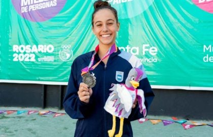 Juana Ortiz medalla plateada Foto Juegos Suramericanos de la juventud rosario 2022