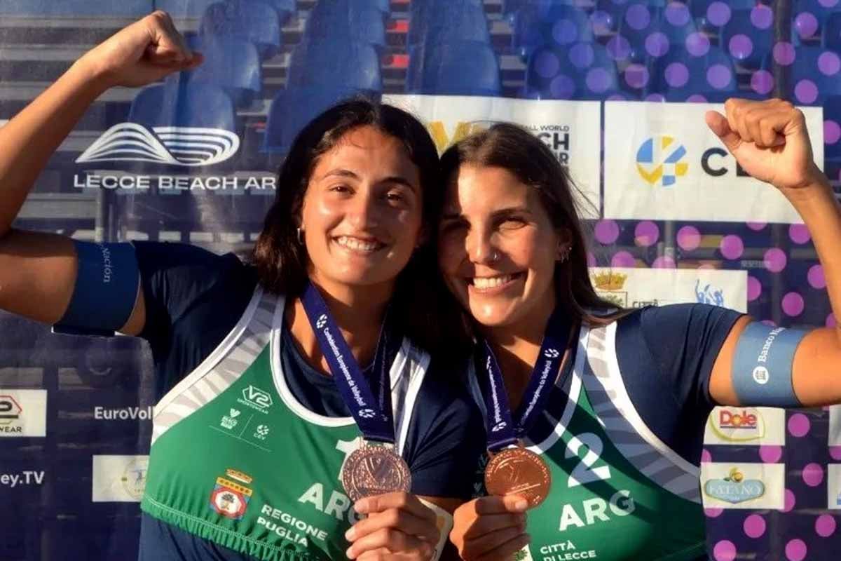 Beach volley: Cecilia Peralta se colgó la medalla de bronce en Lecce