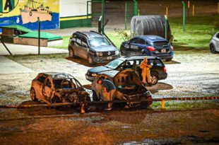 Incendio de autos en Aldosivi: buscan identificar a al menos cuatro sospechosos