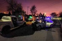 Chocó y abandonó el auto: sus acompañantes resultaron heridos