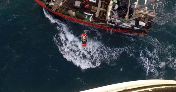 Aeroevacuaron a un tripulante de un buque pesquero por una emergencia médica