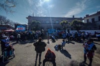 “Basta de ajuste”: protesta de organizaciones y tensión en el Unzué