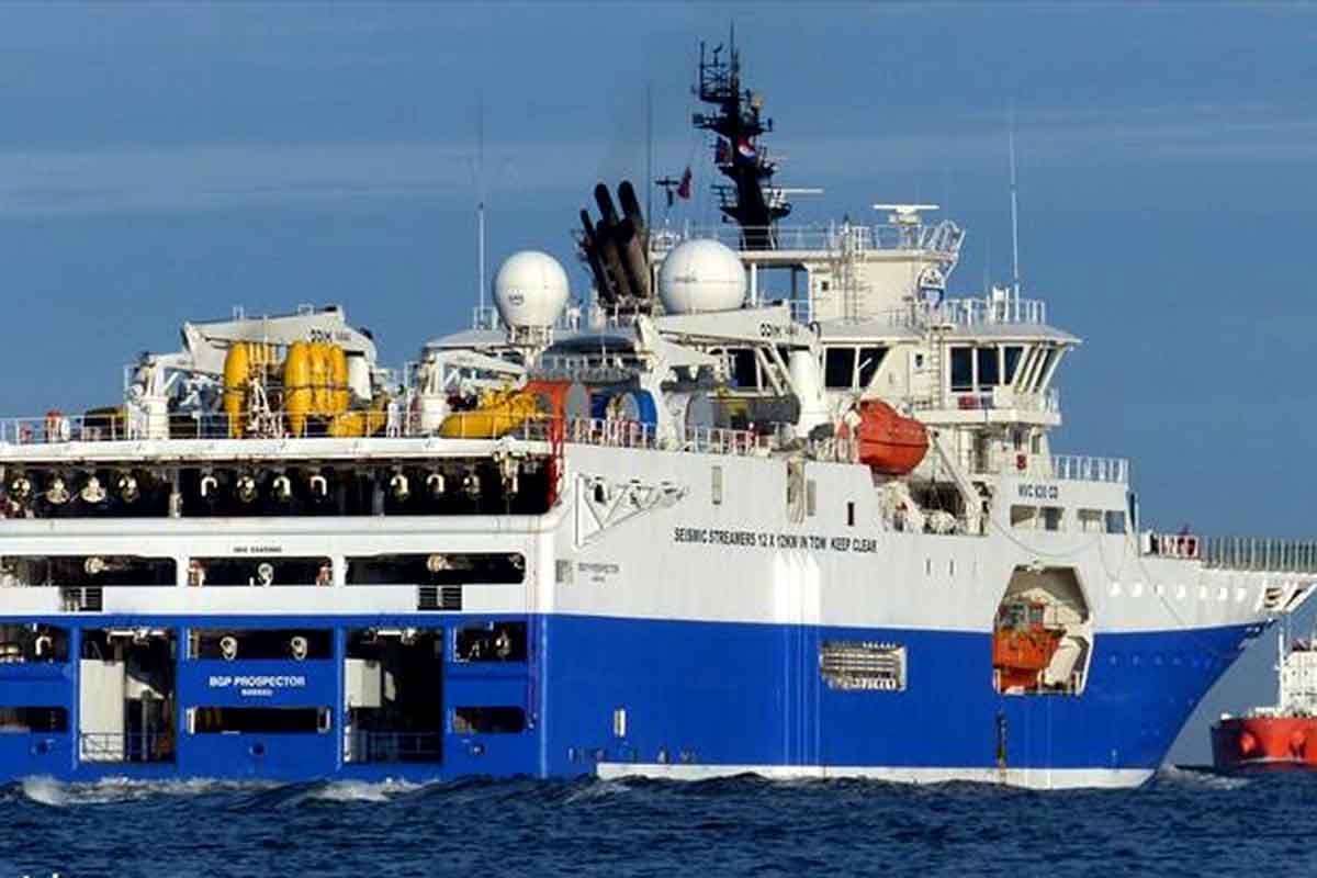 Petroleras: el buque a cargo de la exploración sísmica, en Mar del Plata
