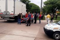 Una motociclista herida tras un choque con un camión en Cerrito y Magallanes