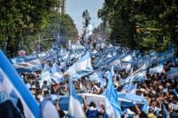 Argentina campeón mundial: masivo festejo en el centro de Mar del Plata