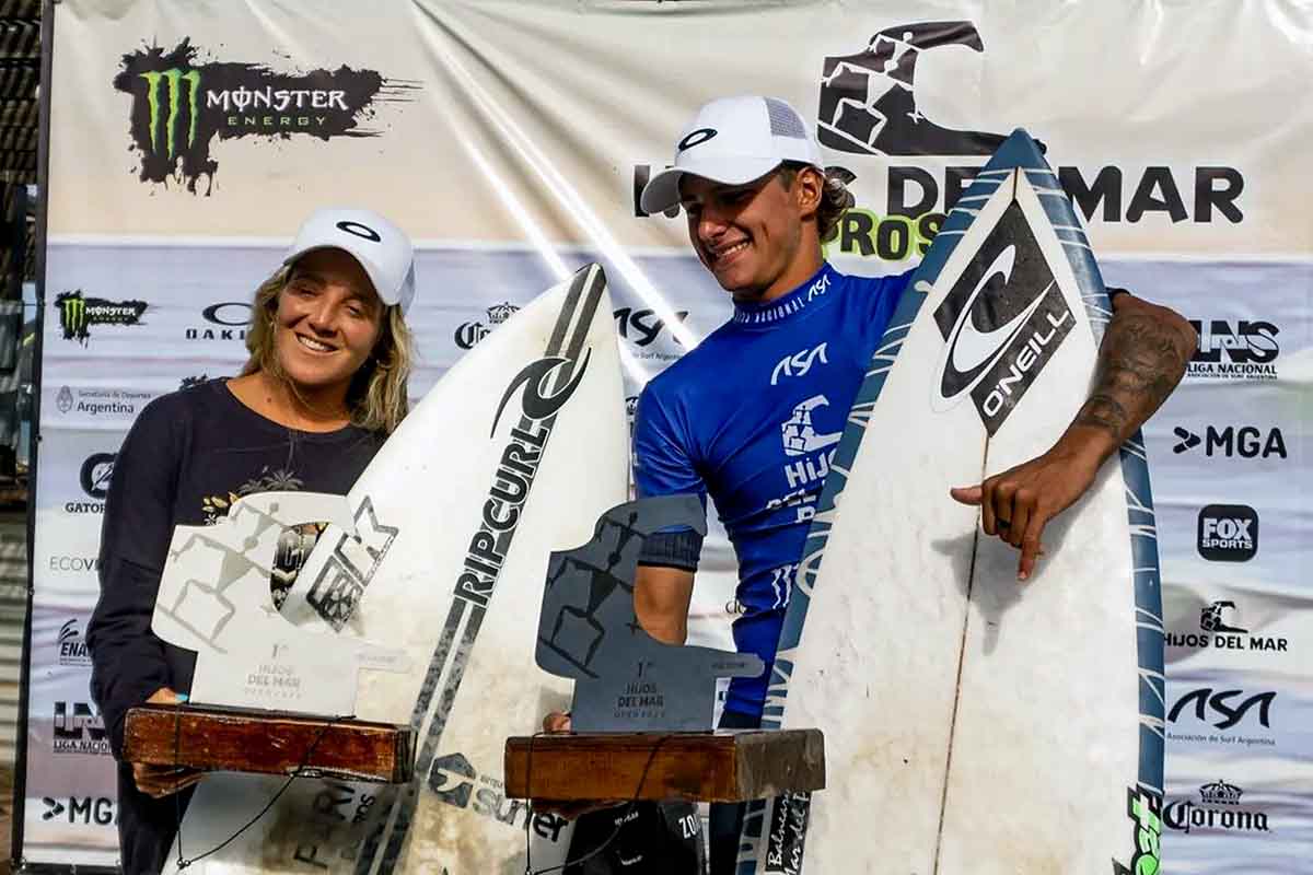 Surf: Lucía Cosoleto y Tomás Goransky, campeones de la segunda fecha