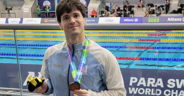 Matías De Andrade se colgó la medalla de bronce en el Mundial de Paranatación