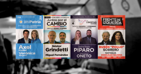 Las cuatro listas de candidatos a gobernador de Buenos Aires