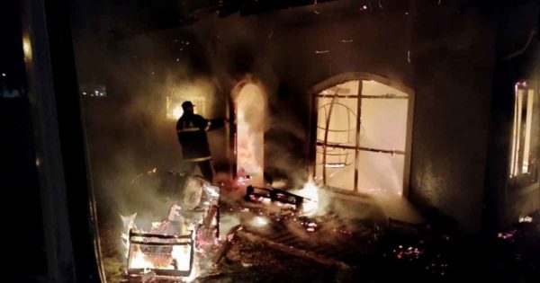 Se incendió una casa en Los Zorzales: asistieron a dos hombres