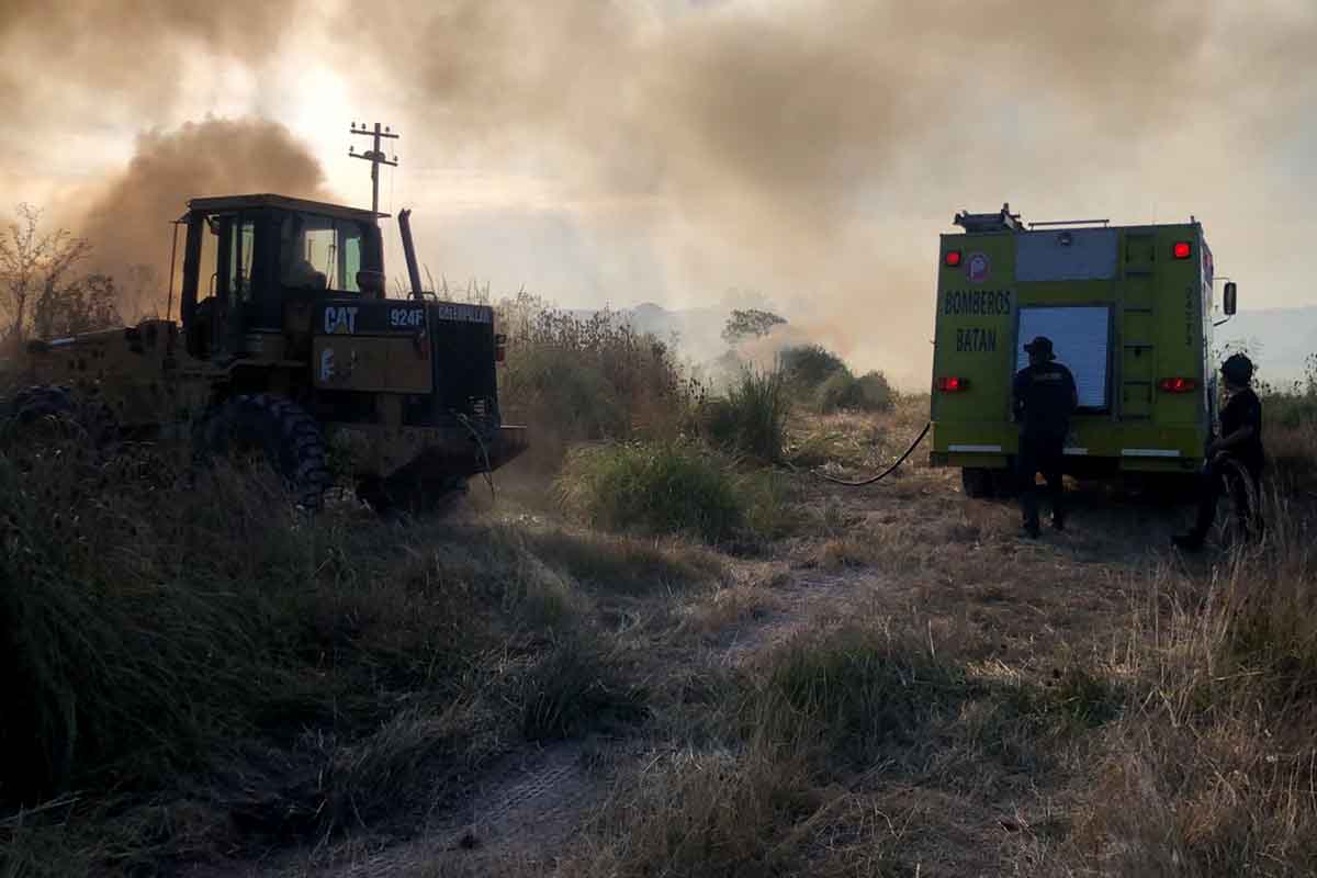 Controlaron un incendio en un campo de la zona de Las Canteras
