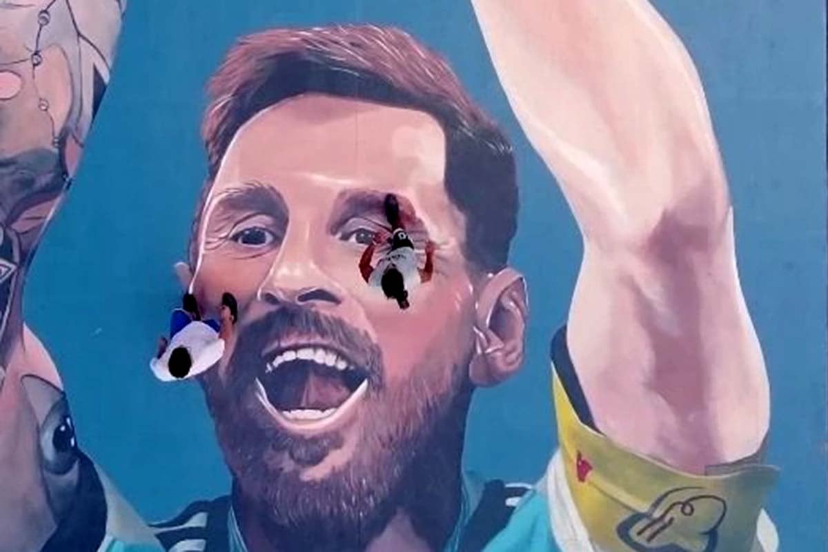A un año del Mundial, Lionel Messi tiene un nuevo mural en Mar del Plata